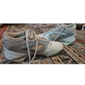 Nike Alpha Menace 4 Pro White Silver Football Cleats Mens‎ 10.5 FD7037-100